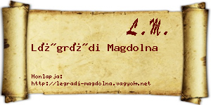 Légrádi Magdolna névjegykártya