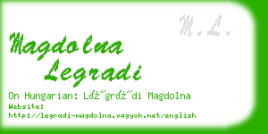 magdolna legradi business card